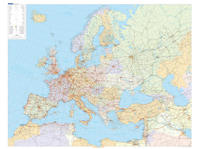 Wandkarte - Europa politisch